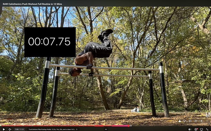 My 1-Hour Calisthenics Push Day: Building the Engine on the Autumn Concrete